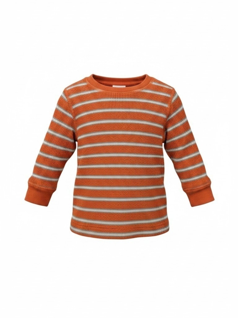 Place Orange & Cream Striped Knit Long Sleeve Tee